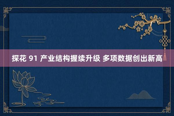 探花 91 产业结构握续升级 多项数据创出新高