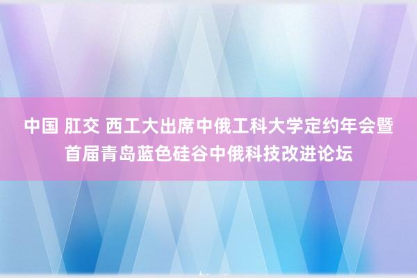 中国 肛交 西工大出席中俄工科大学定约年会暨首届青岛蓝色硅谷中俄科技改进论坛